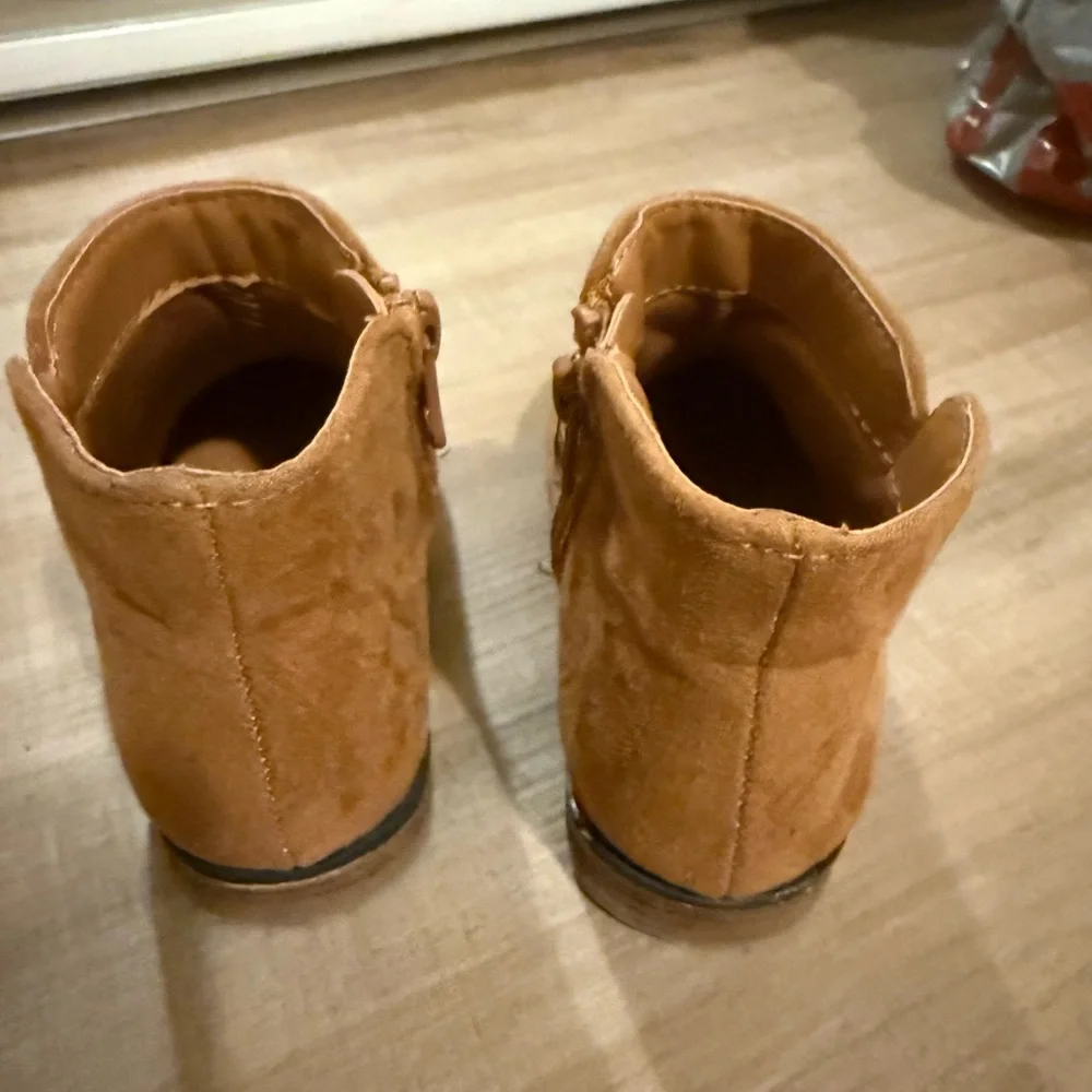 Cat & Jack Toddler Penelope Zipper Boots - Cognac 6T
